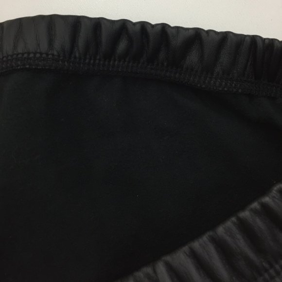 LILI SIDONIO x MOLLY BRACKEN Textured Fleece Lined Soft Faux Leather Leggings - Picture 4 of 13